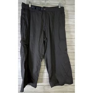 Prana Jasmine Kicker Capri Pants Hiking Outdoor Ripstop Fabric Womens‎ Gray Sz M
